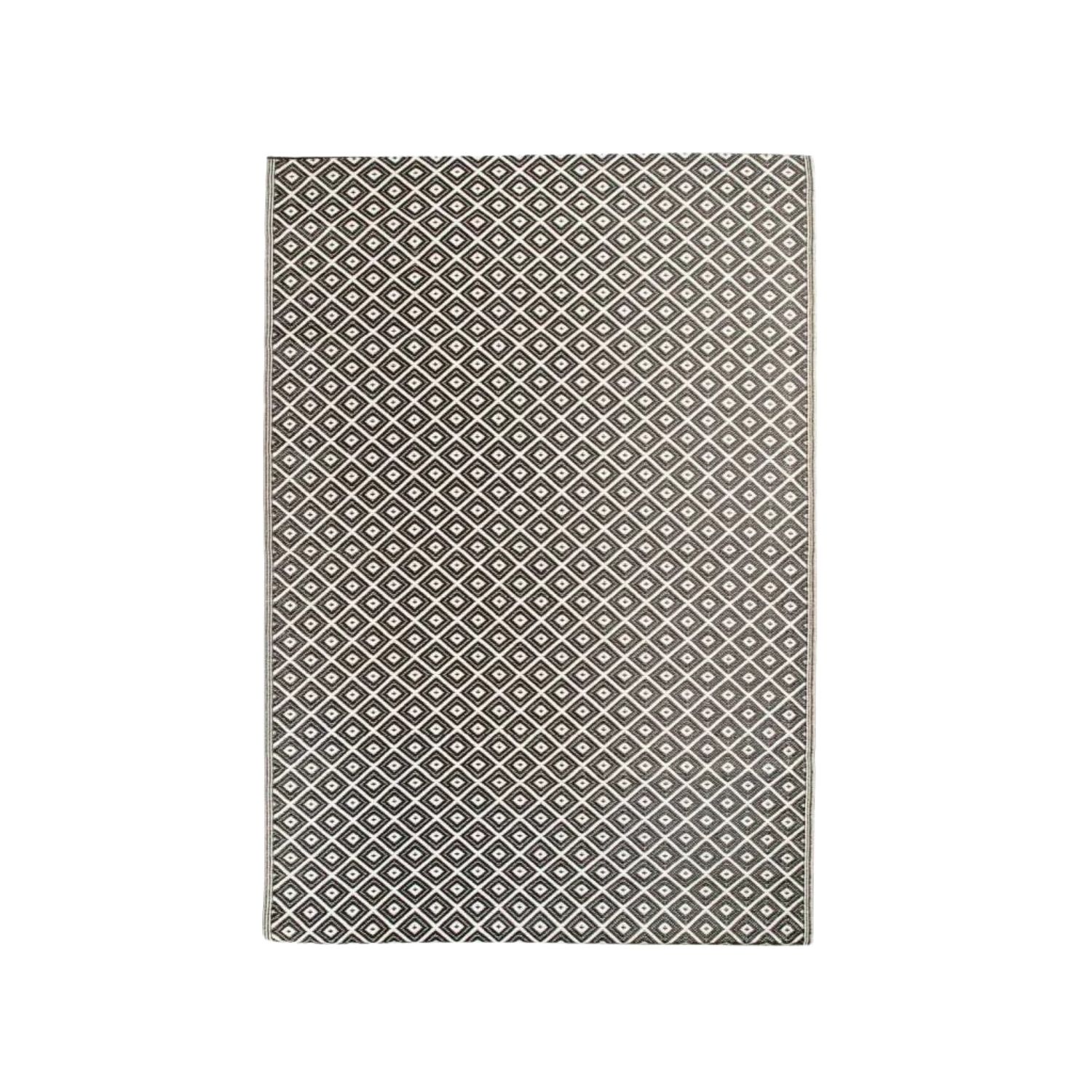 Reversible M3 Black & White Indoor Outdoor Rug - 150 x 230 cm