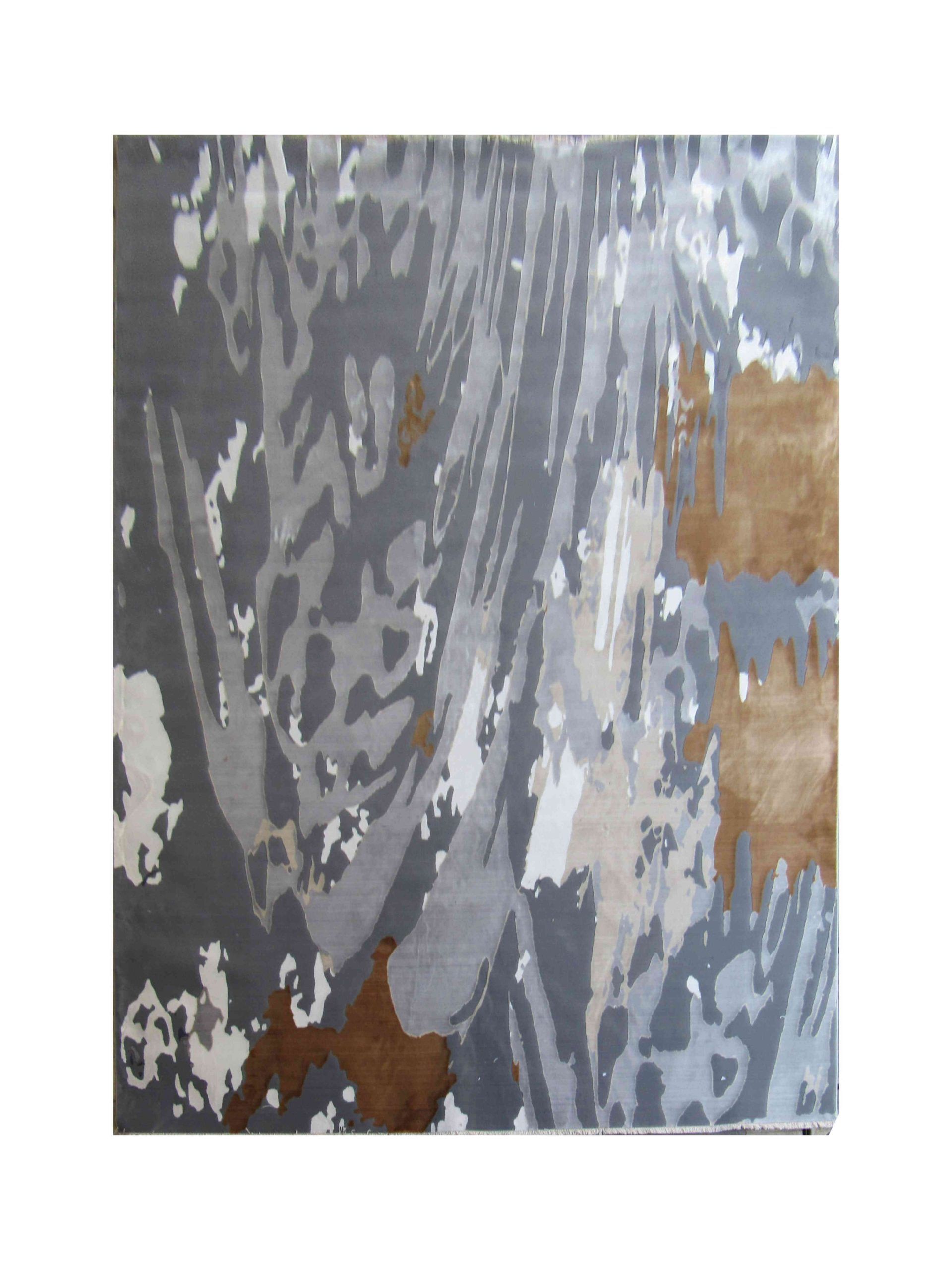 BK Carpets & Rugs – Modern Rustic Iron Rain Rug – Grey , Cream & Bronze - 2.4m x 3.4m