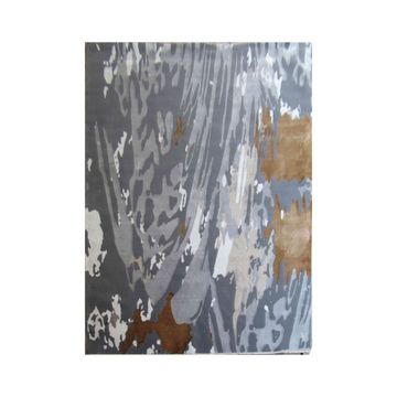 BK Carpets & Rugs – Modern Rustic Iron Rain Rug – Grey , Cream & Bronze - 2.4m x 3.4m