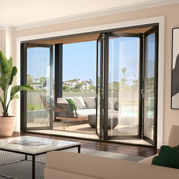 Aluminium Fold A-Side Door 1.8mx2.1m Open to Left Bronze