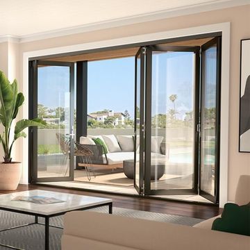 Aluminium Fold A-Side Door 1.8mx2.1m Open to Left Bronze