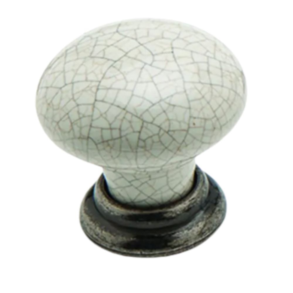 Pack of 6 x Crete Knob, Antique Pewter Base, 35mm