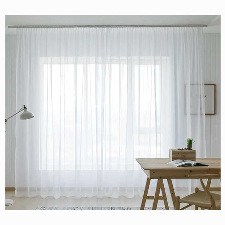 Matoc Readymade Curtain -Sheer Mystic Voile -Off White - Taped 500cm W x 250cm H