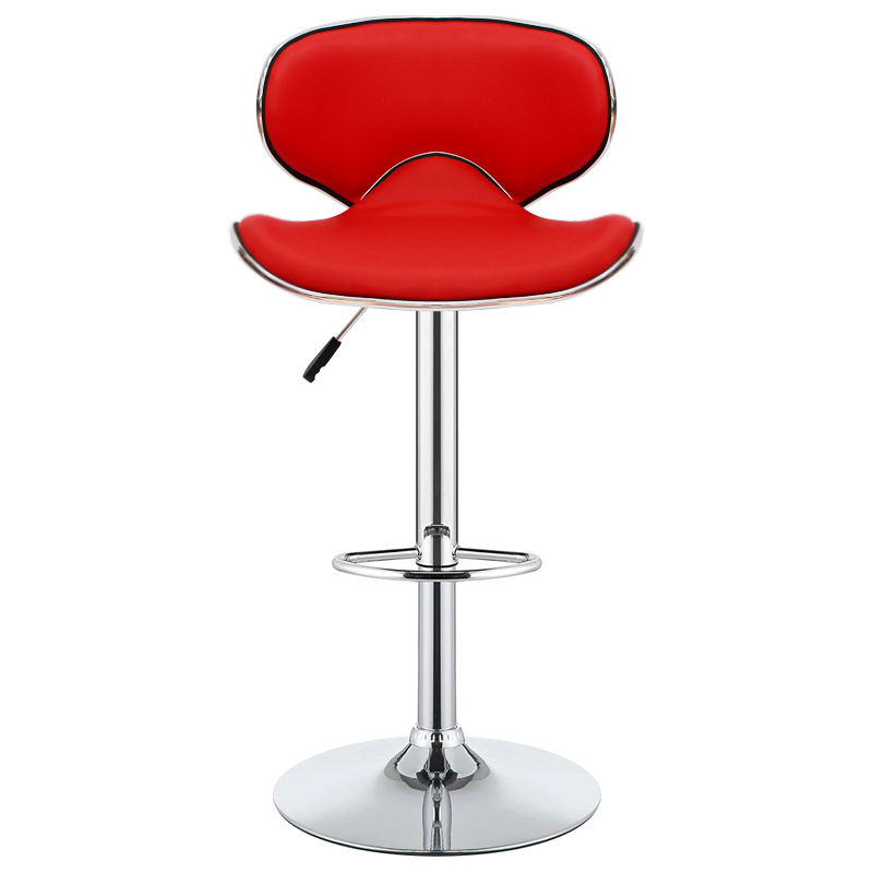 GOF Furniture - Vertigo Adjustable Swivel Bar Stool, Red