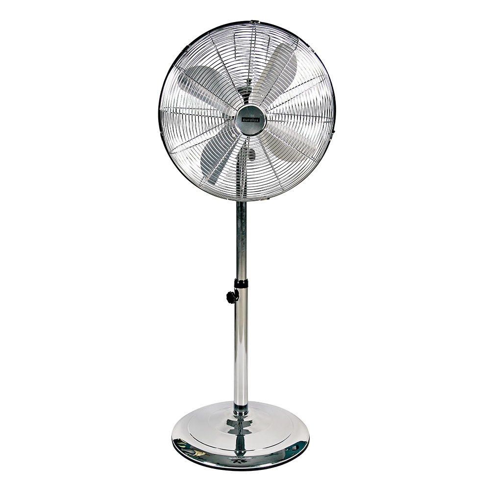 Standing Fan 4 Blades Satin Chrome
