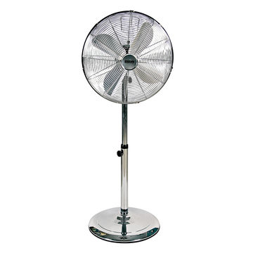 Standing Fan 4 Blades Satin Chrome