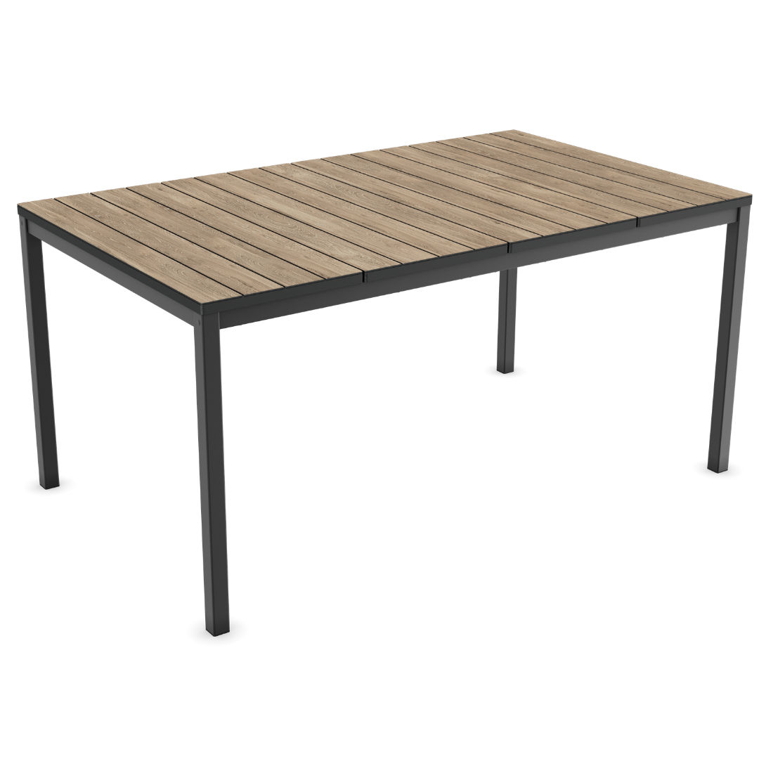 Keter Porto Nova Dining Table Ashwood and Black 160