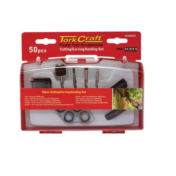 Tork Craft - Cutting Carving Sanding Set 50 Piece Mini - 2 Pack