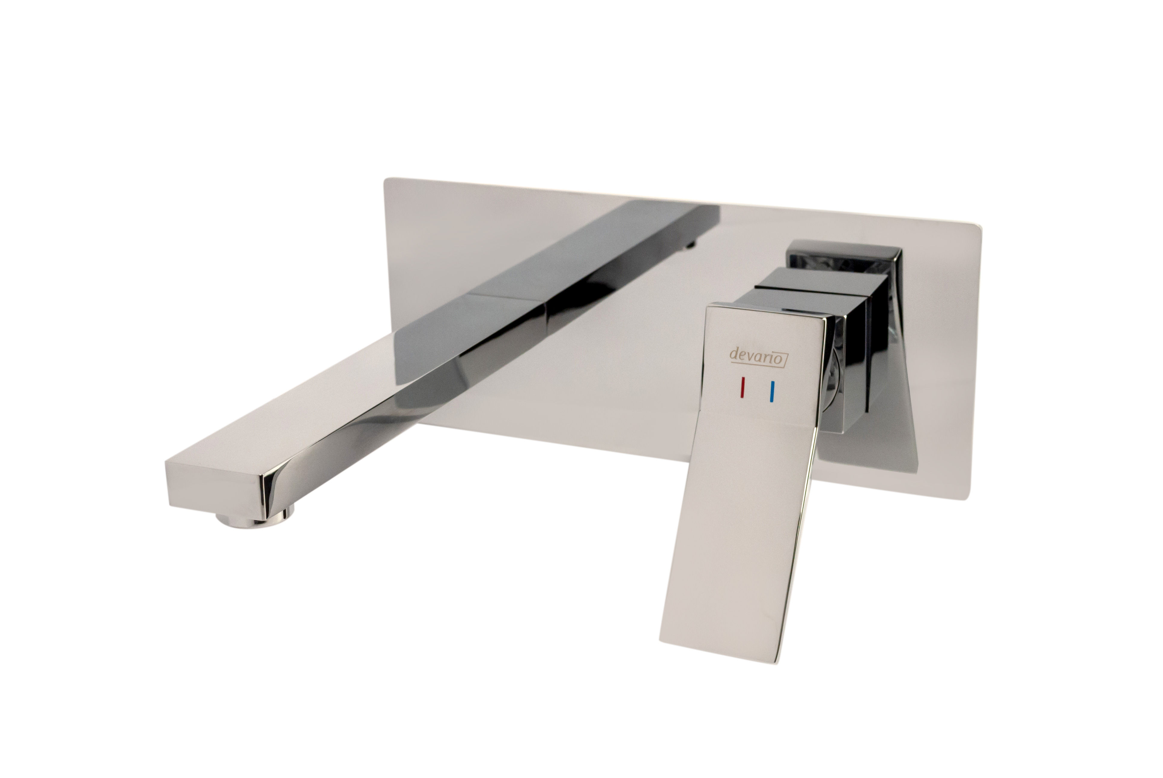 Milan Wall Basin Mixer With Spout Brass- Chrome