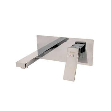 Milan Wall Basin Mixer With Spout Brass- Chrome