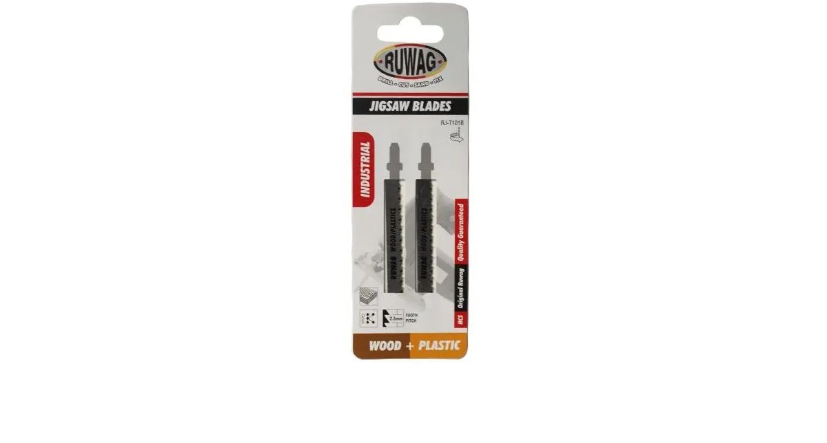Jigsaw Blades, Wood & Plastic, Ruwag, RJ-T101B, 2 Pieces (4 pack) BY WOODLY
