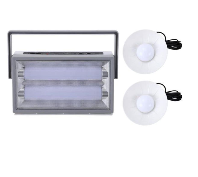 Solar LED Rechargeable Light with 2 Adjustable Lamps