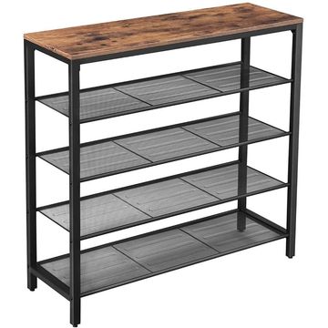 Bragg Denver 5-Tier Shoe Storage Rack, Brown