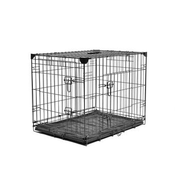 Wire Pet Crate Cage with Bed - S