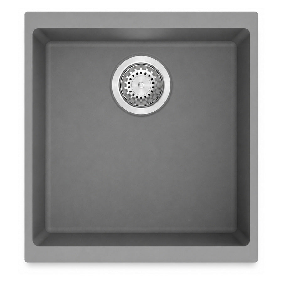 Sternhagen Enigma N100M 460mm Quartz Composite Kitchen Sink Undermount 1 Bowl - Croma (Grey)