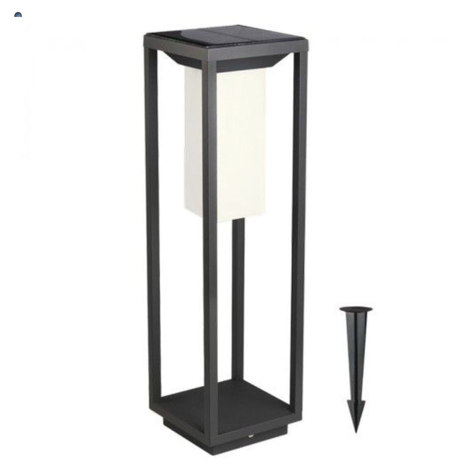 Cast Aluminium Pillar Outdoor LED Solar Light with Sensor and Spike