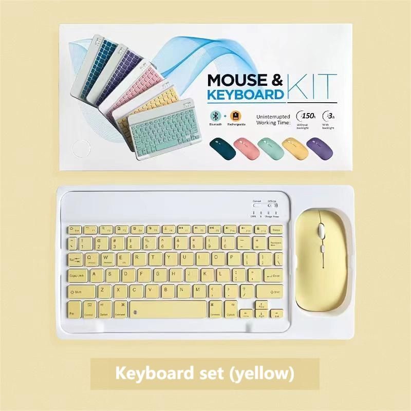 Wireless Keyboard and Mouse Set-Yellow