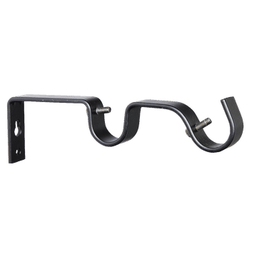 25 mm Steel Rod Dbl Bracket Onyx (n)