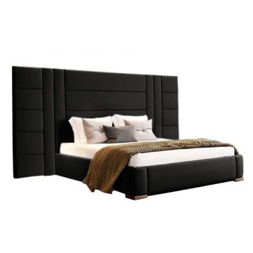 Luxury Headboard & Base King- Black 183cm Base & 280cm Headboard