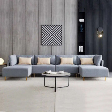 Xander U Shape Sofa-linen grey
