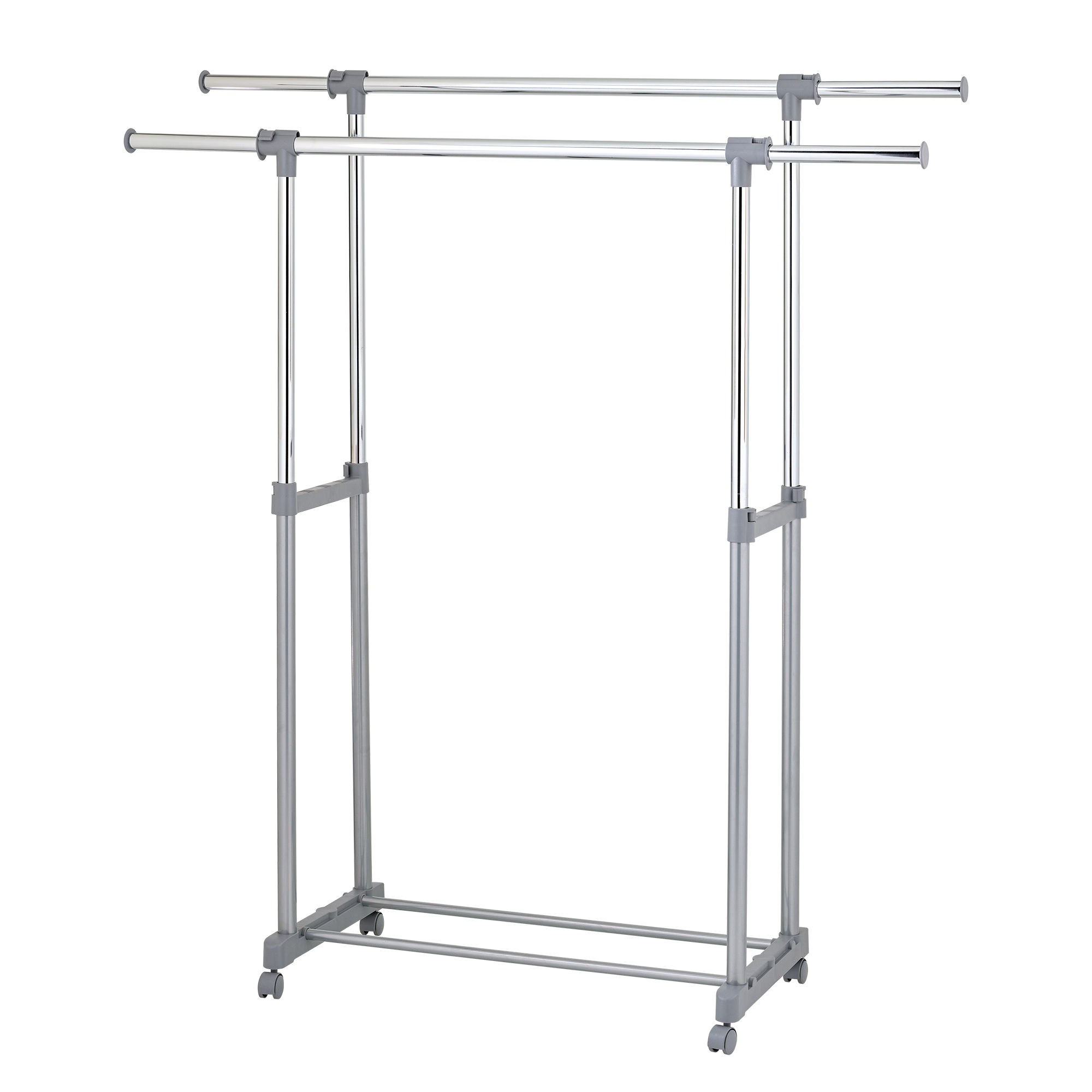 Adjustable Clothes Hanging Rack with Sturdy Frame & Compact Design