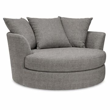ASHER- Luna Curve Accent Sofa Grey