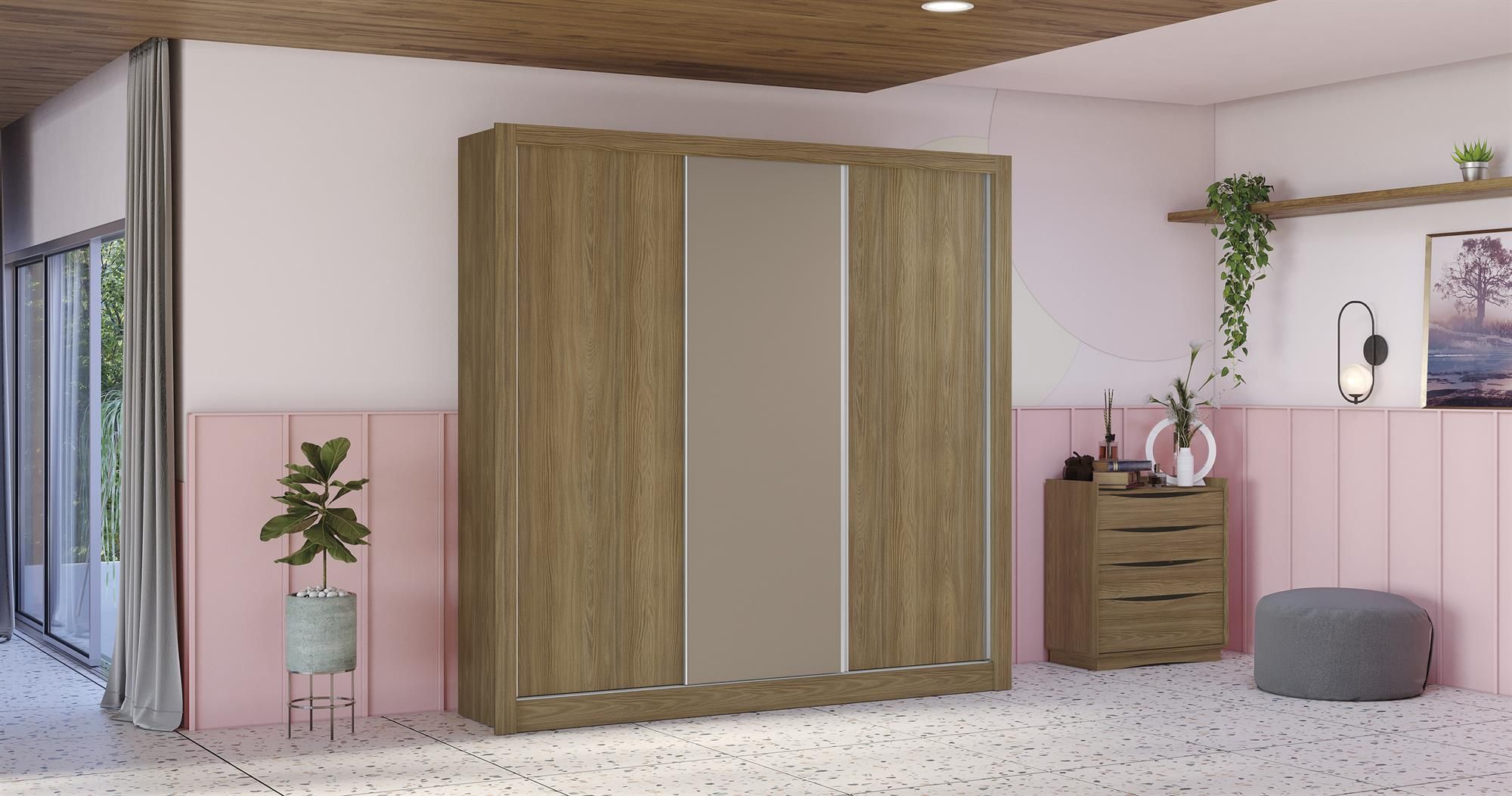 Estrada 3 Door Reversable Sliding Wardrobe