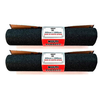 Abrasive Sanding Roll DIY Grit 80 - 1mt x 300mm ( 2 Pack )