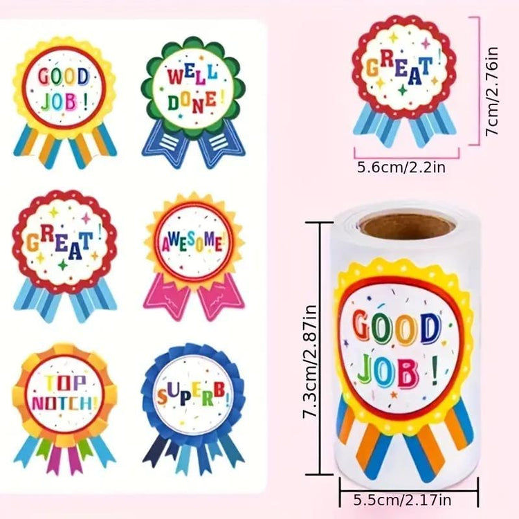 Teacher Stickers - Badge - 100 per roll