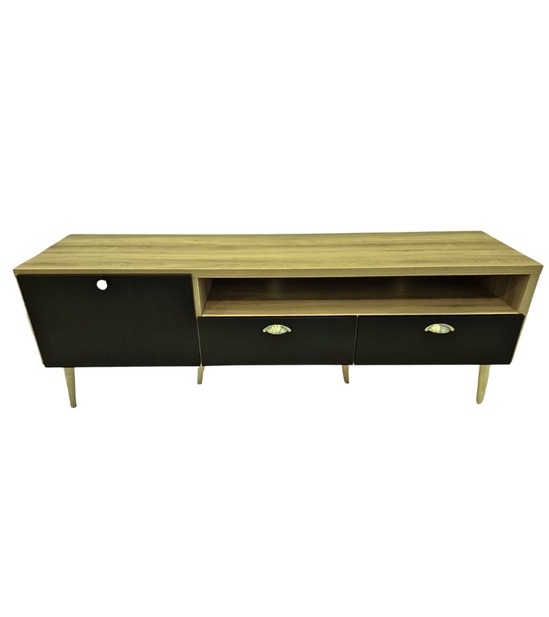 Rofrano TV Stand - Sahara & Ebony