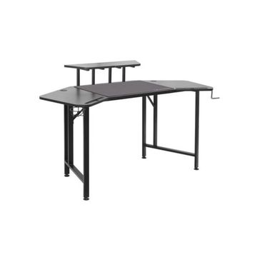 Saturn Gaming Desk with Gaming Desk Mat & Adjustable Monitor Stand