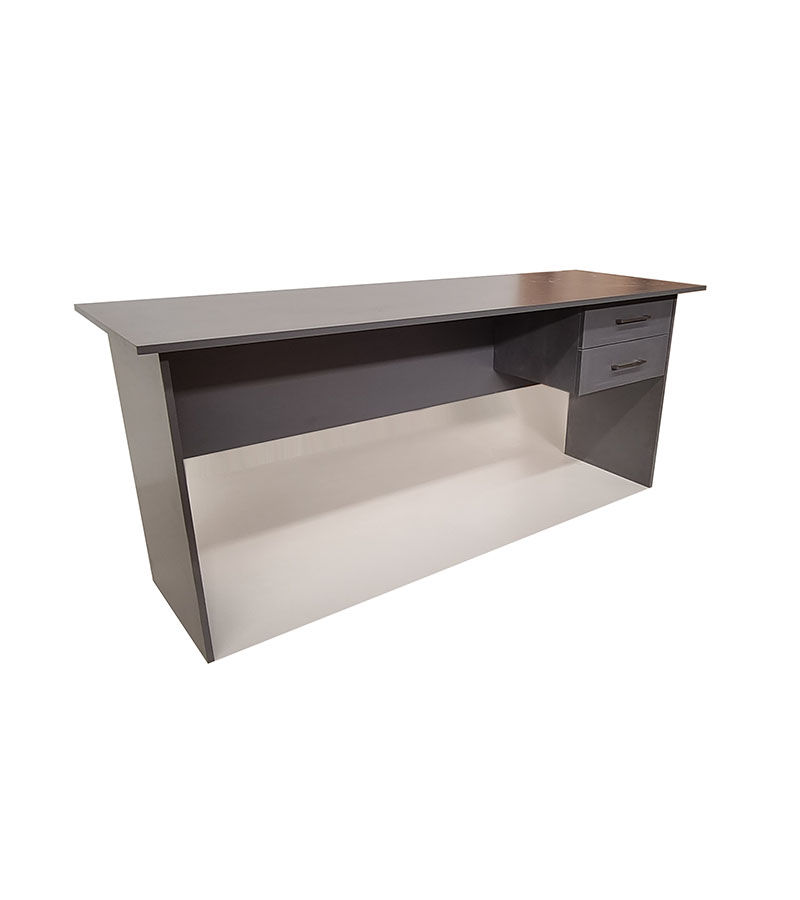 London 2 Drawer Desk 180cm - Storm Grey