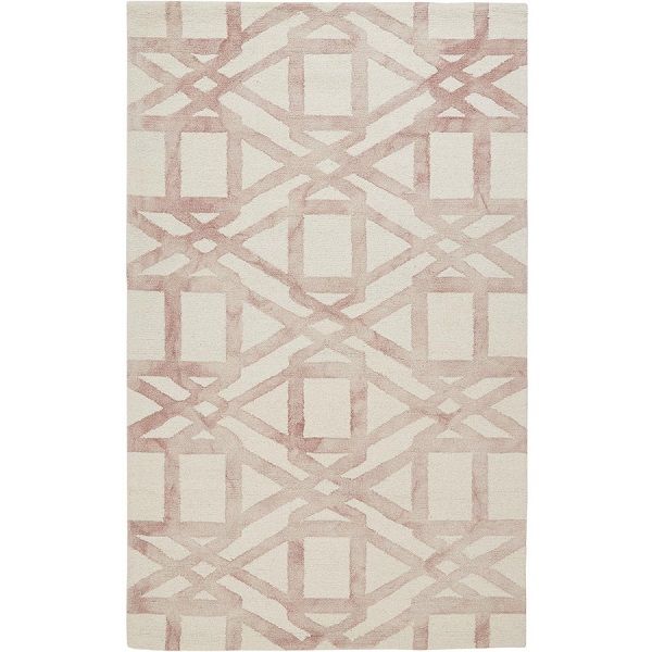 Lorrain Contemporary Watercolour Blush Area Rug