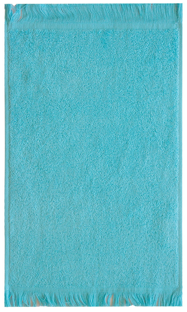 Plush Cotton380 GSM Terry Fringe Guest Towel - Gulf Stream (01 Pc Pack)