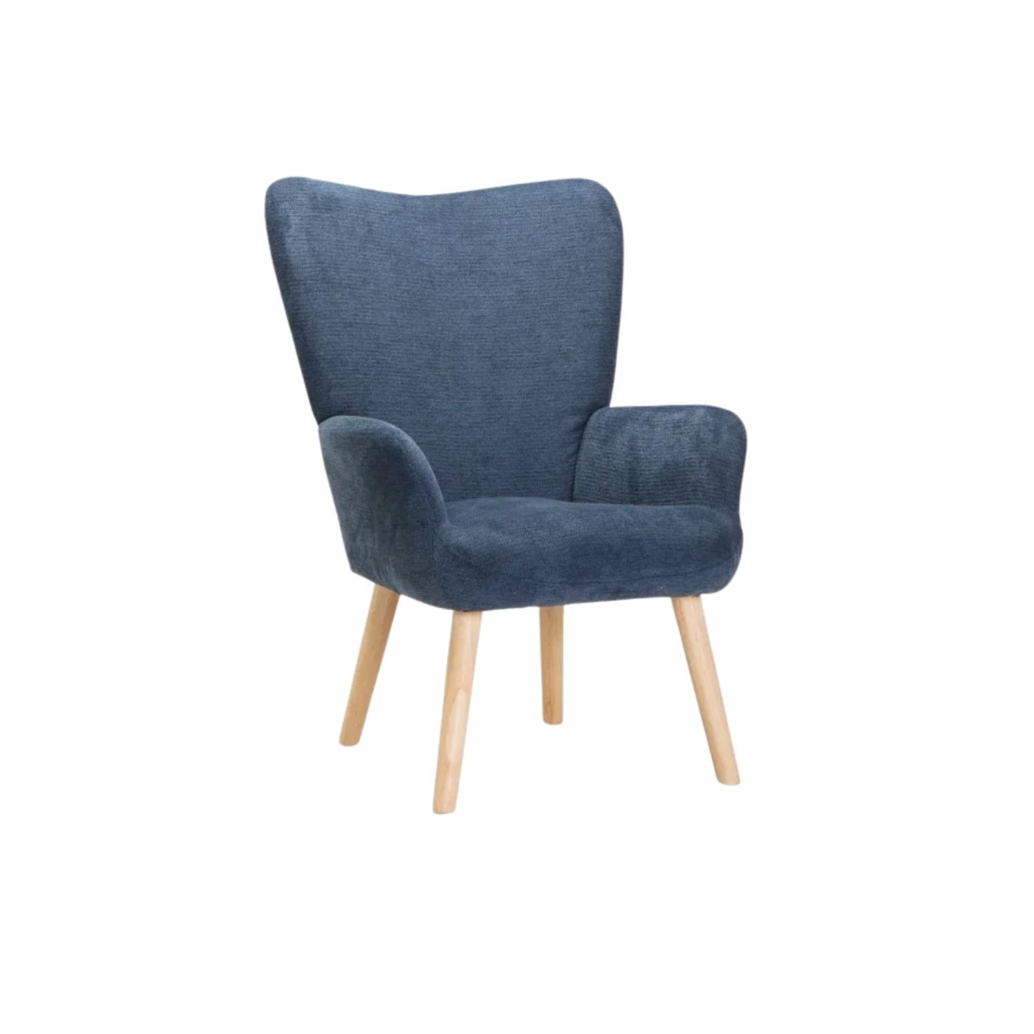 Textured Fabric Accent Chair - Blue