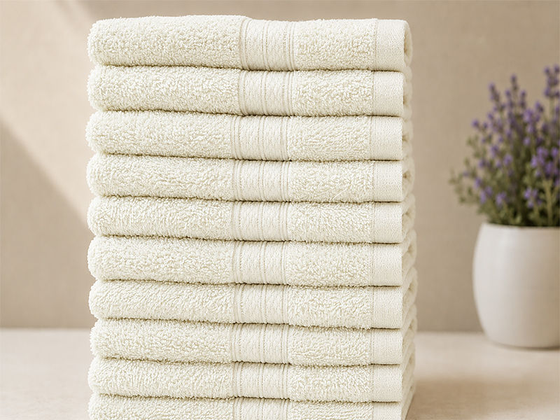 Plush 450GSM 30x50cms Guest Towels - Bright White(10pc pack)