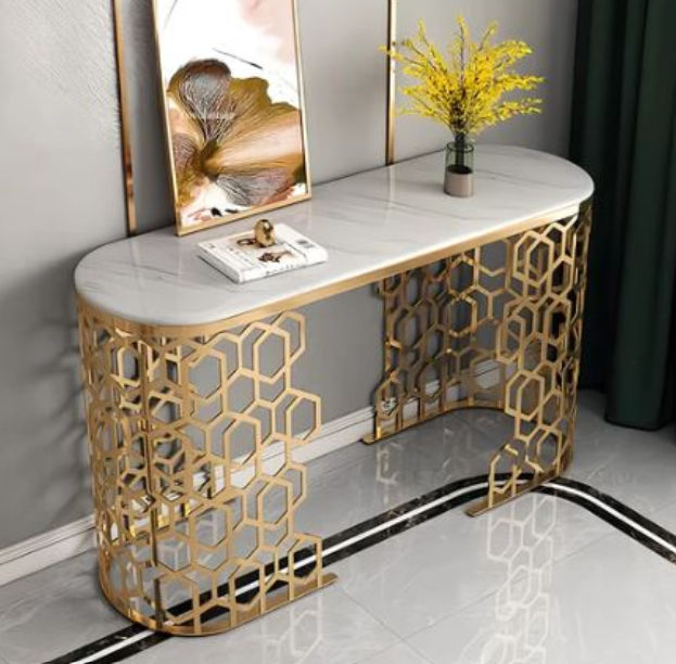 Dulcie Luxurious Gold Console Table