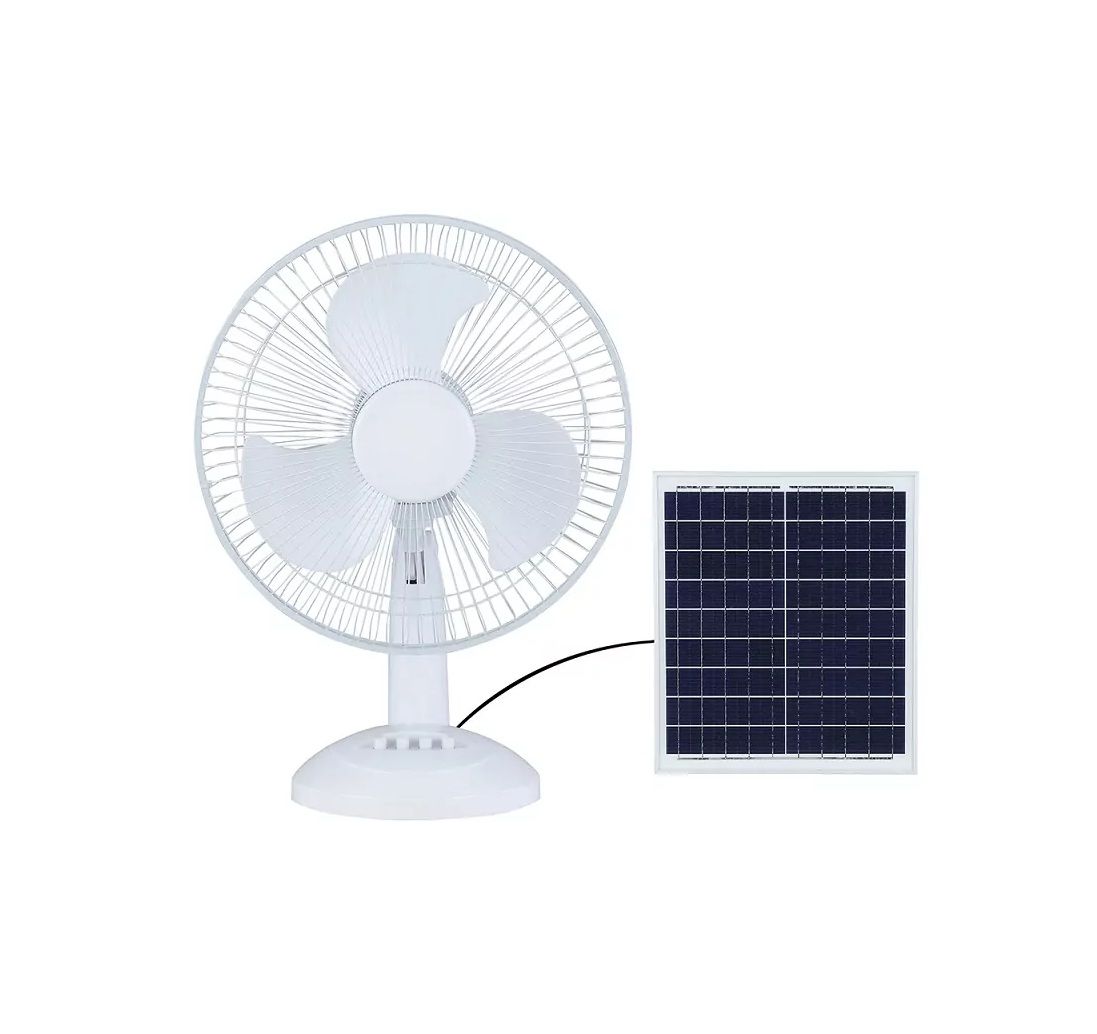 Jiageng JG20375107 Rechargeable Solar Powered Fan 10W 12 Inch