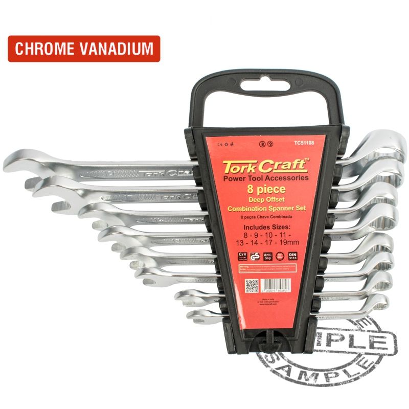 8Pcs Deep Offset Combination Spanner Set 8-9-10-11-13-14-17-19Mm