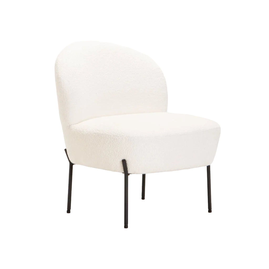 Vividitto - Ojal Boucle Fabric Chair - Cream