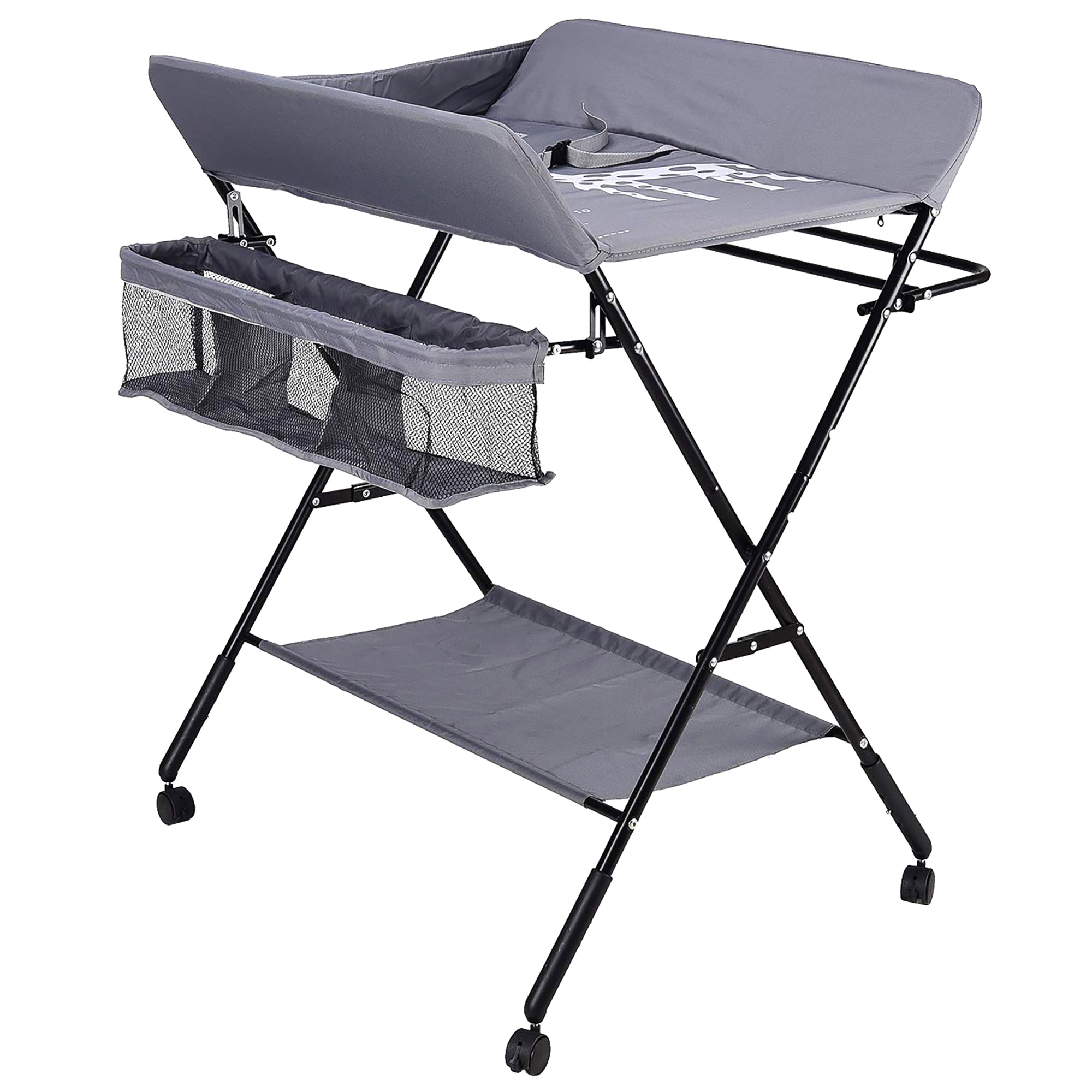 Folding Baby Changing Table Diaper Station with Wheels
