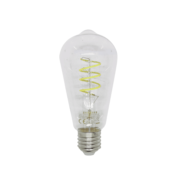 Zebbies Lighting 4W E27 Green ST64 LED Filament