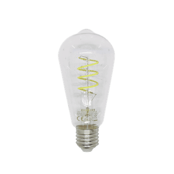 Zebbies Lighting 4W E27 Green ST64 LED Filament