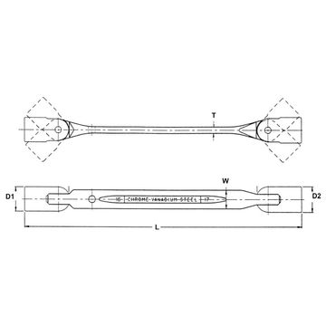 8X9MM Double Flex Wrench
