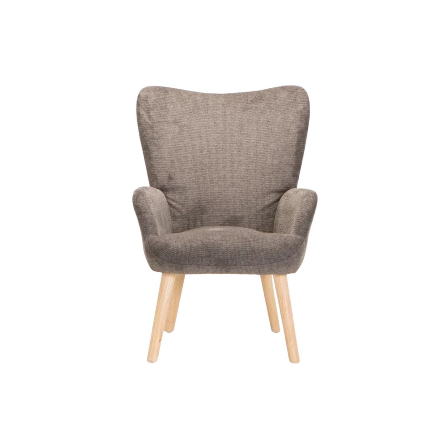 Textured Fabric Accent Chair - Dark Grey