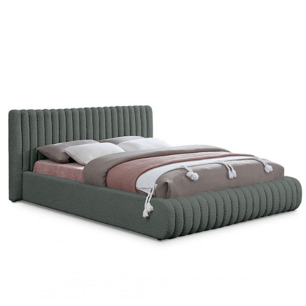 Scarlette Bed Frame Sleigh Bed Queen grey