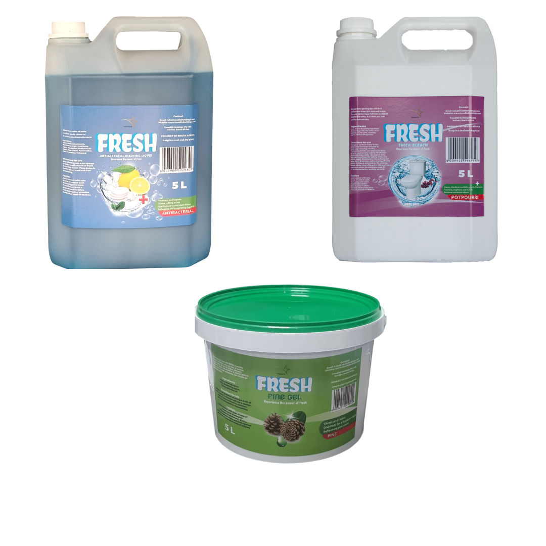 FRESH Essential Home Cleaning Combo Antibacterial-5 LT Multi-fragrance