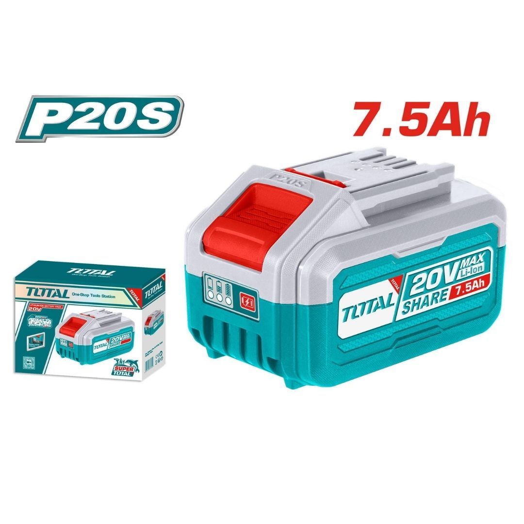 Total Lithium-Ion 20V 7.5Ah Battery Pack Led Batt Pow Indicator- 4 Pack