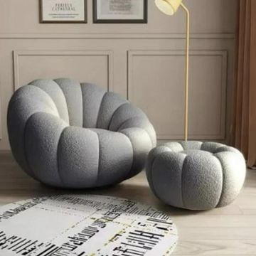 Madiega Furniture - Pumpkin Plush Set - Grey