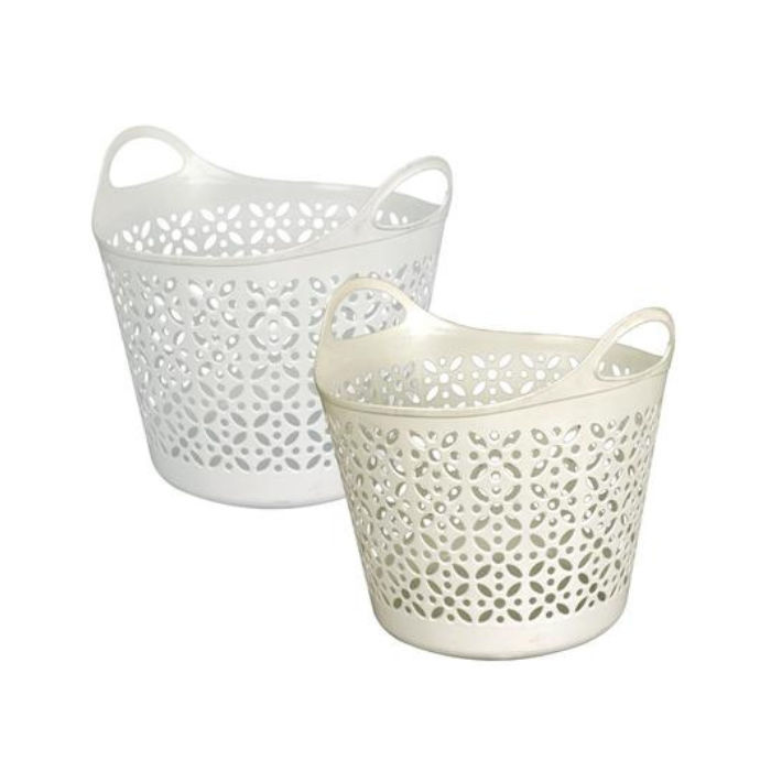 LAUNDRY TOTE BASKET asstd - 2pack